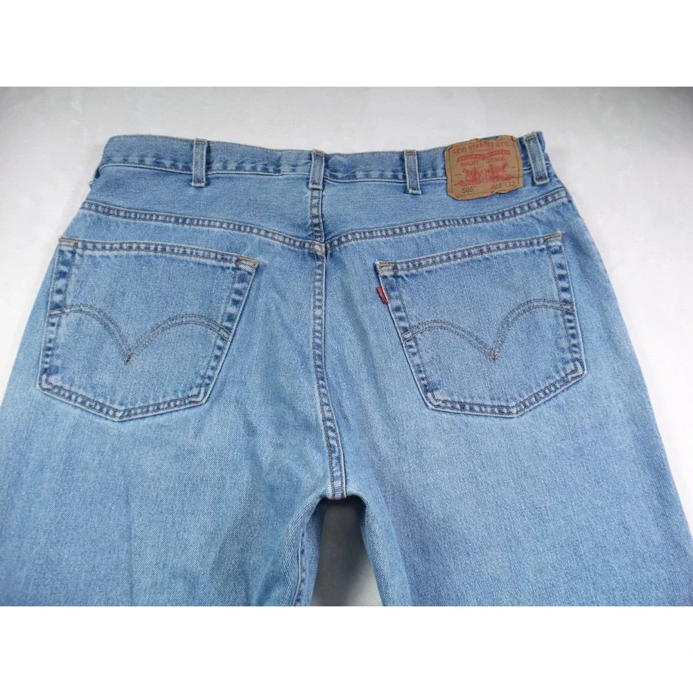 Vintage Levis Jeans Mens 40 x 32 Blue Denim 505 Regular Fit‎ Straight Leg Y2K